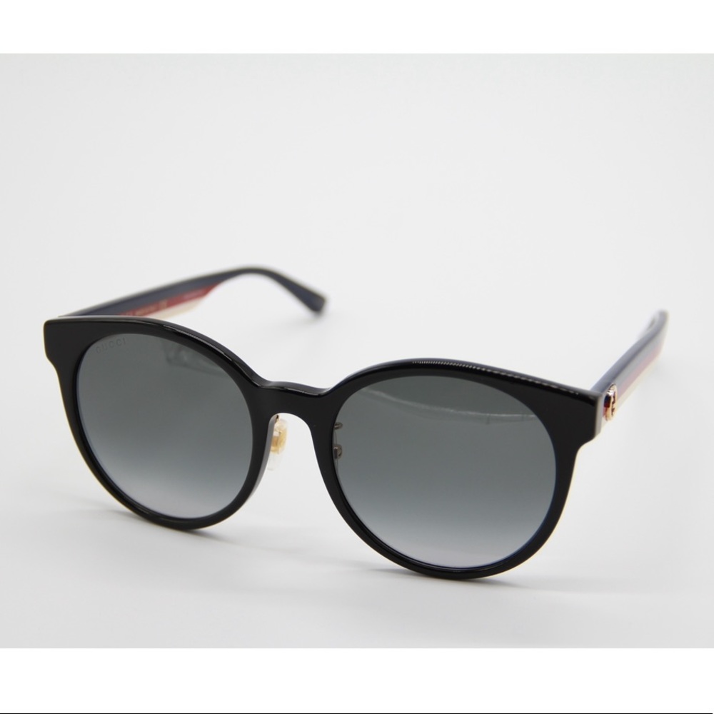 NEW GUCCI GG0416SK 001 BLACK ROUND SUNGLASSES GUCCI - Picture 7 of 13